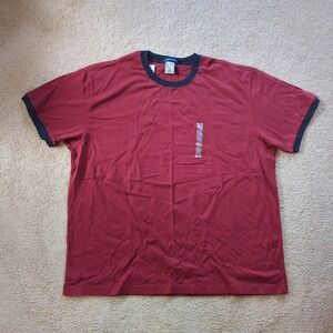 Men Tshirt XXL Old Navy Two Tone Basic T shirt red with blue trim